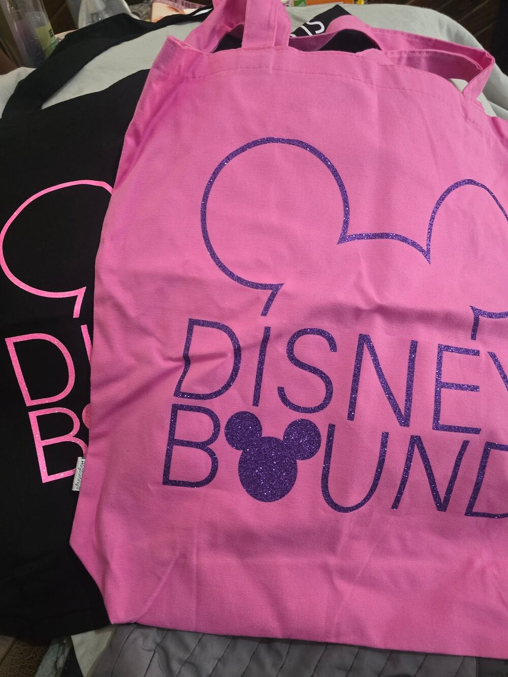 2 Disney Bound Canvas tote bags NWOT